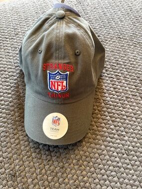 NFL Stranger Things Olive Green Cap with Red Embroidery